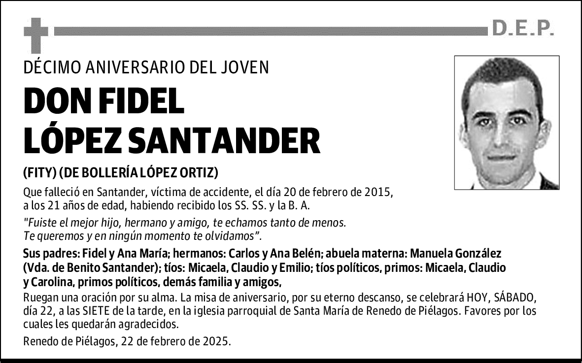 DON FIDEL LÓPEZ SANTANDER