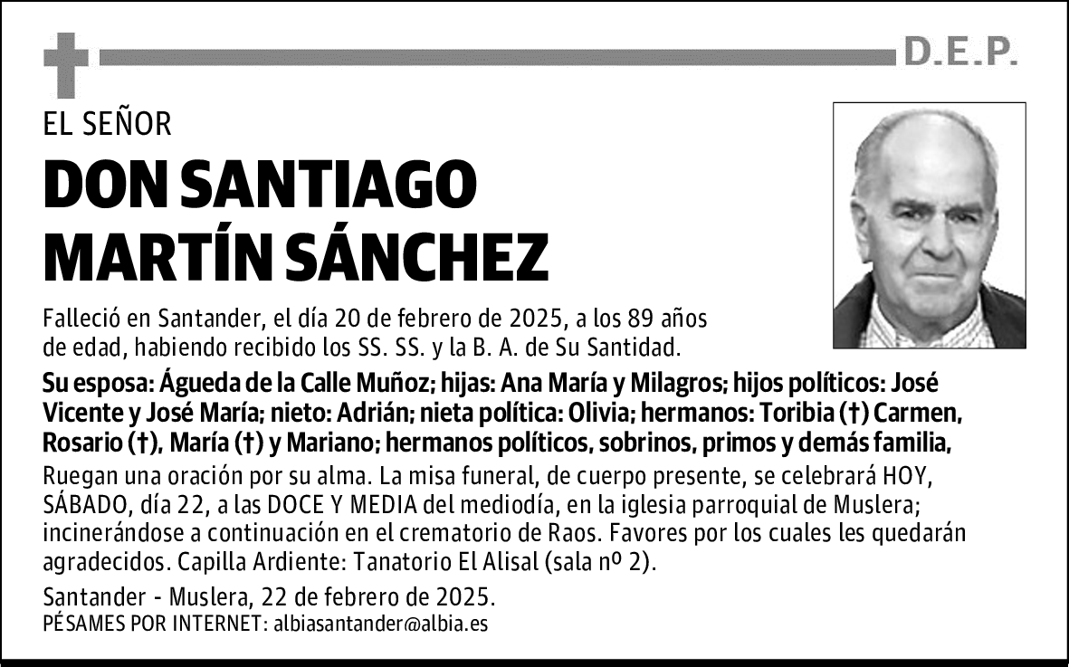 DON SANTIAGO MARTÍN SÁNCHEZ
