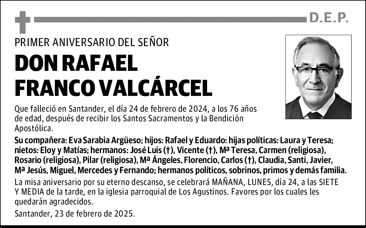 DON RAFAEL FRANCO VALCÁRCEL