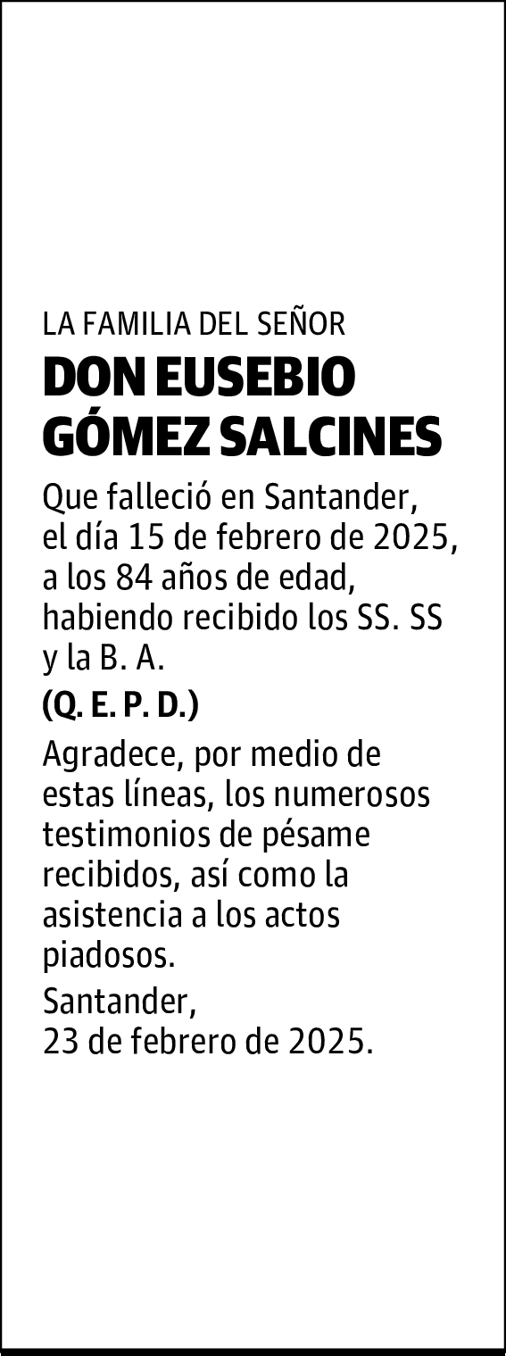 DON EUSEBIO GÓMEZ SALCINES