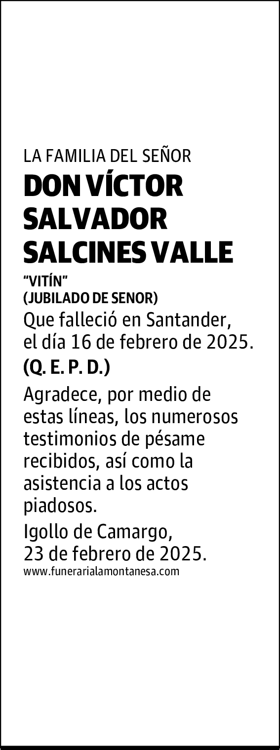 DON VÍCTOR SALVADOR SALCINES VALLE
