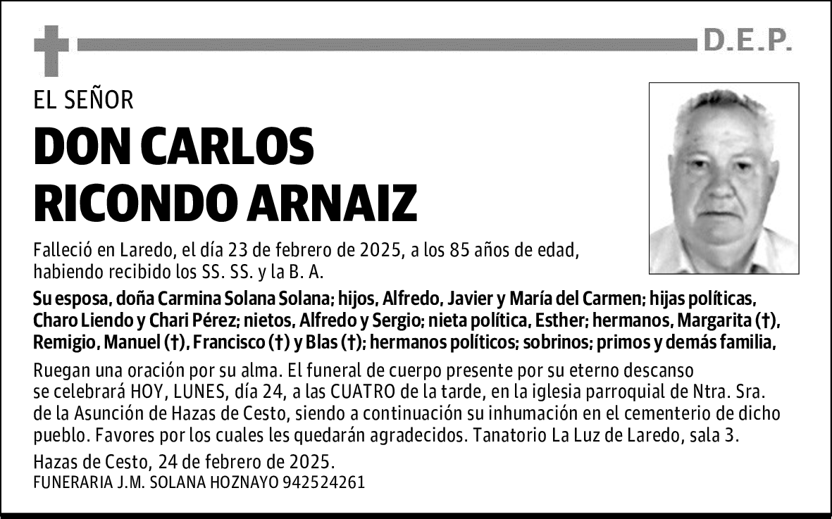 DON CARLOS RICONDO ARNAIZ