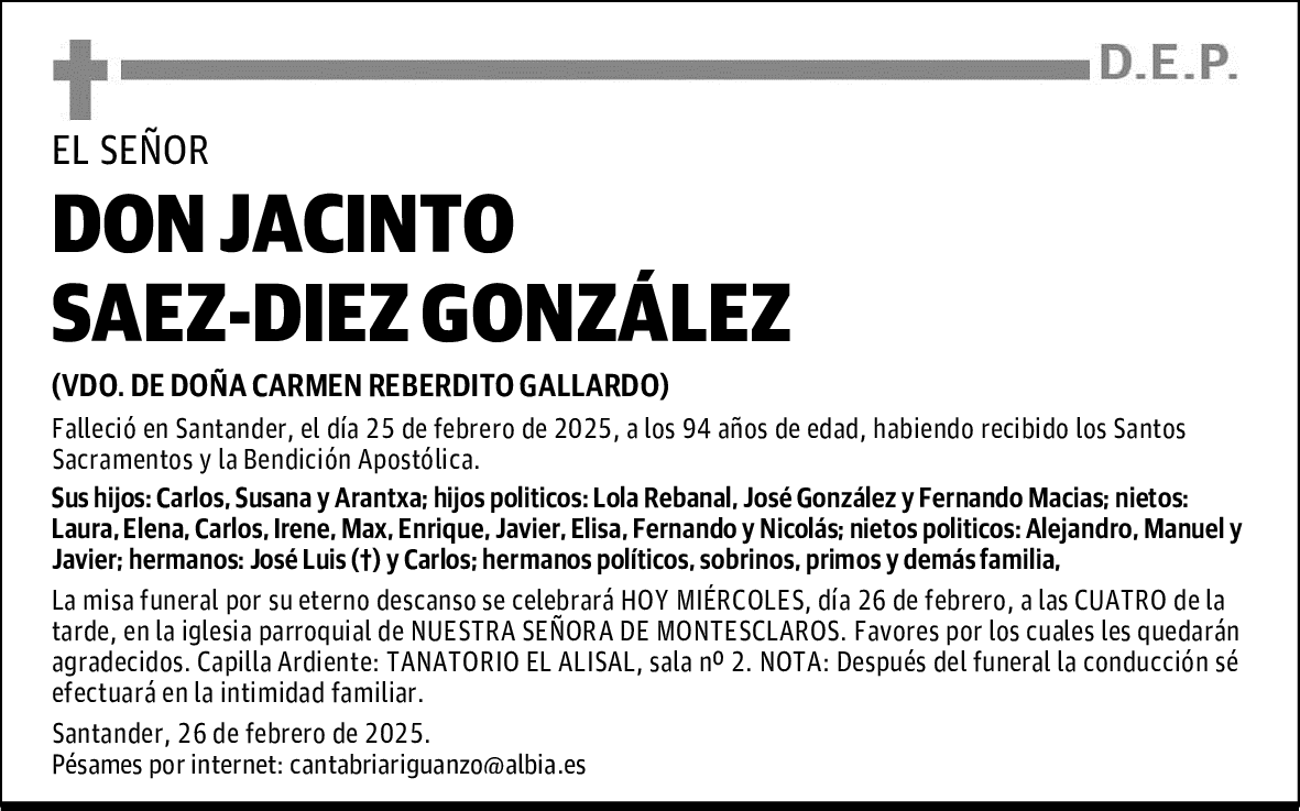 DON JACINTO SAEZ-DIEZ GONZÁLEZ
