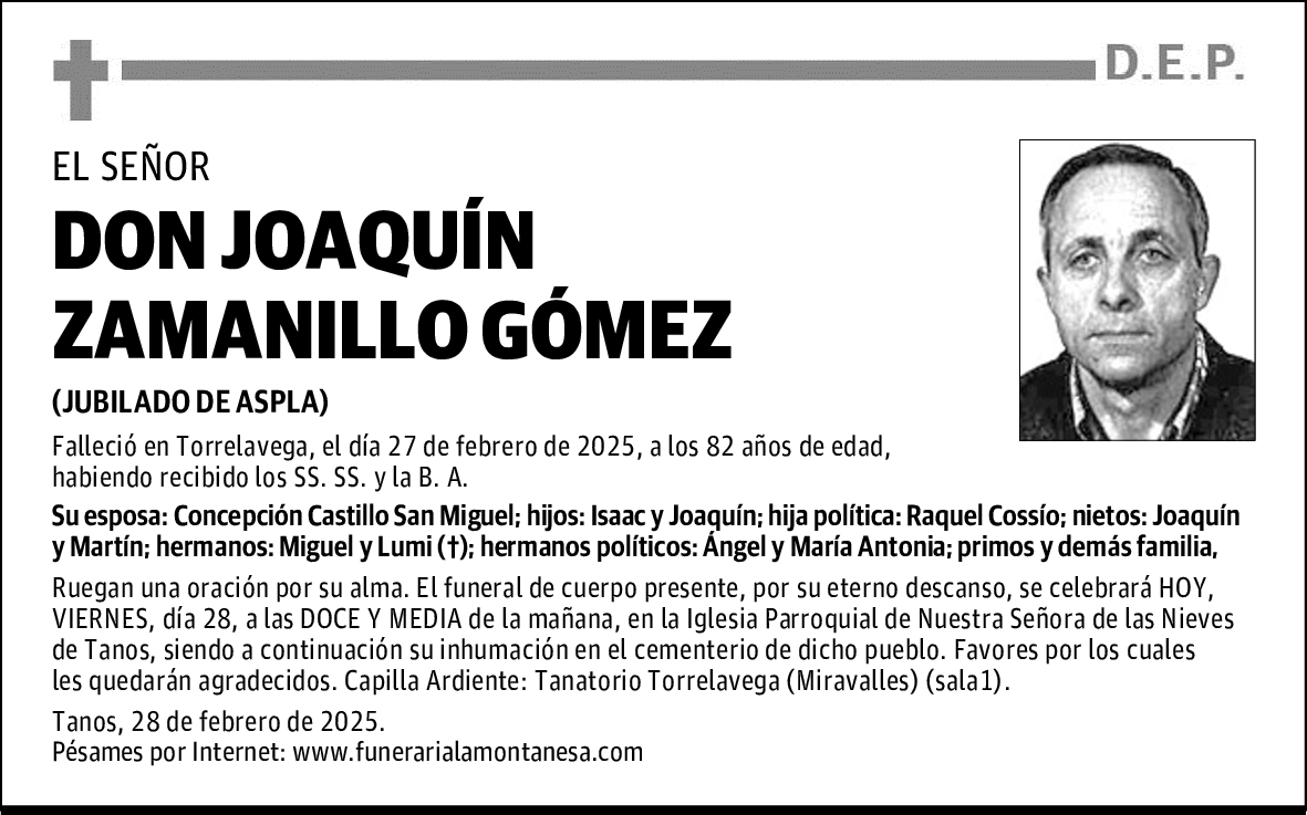 DON JOAQUÍN ZAMANILLO GÓMEZ
