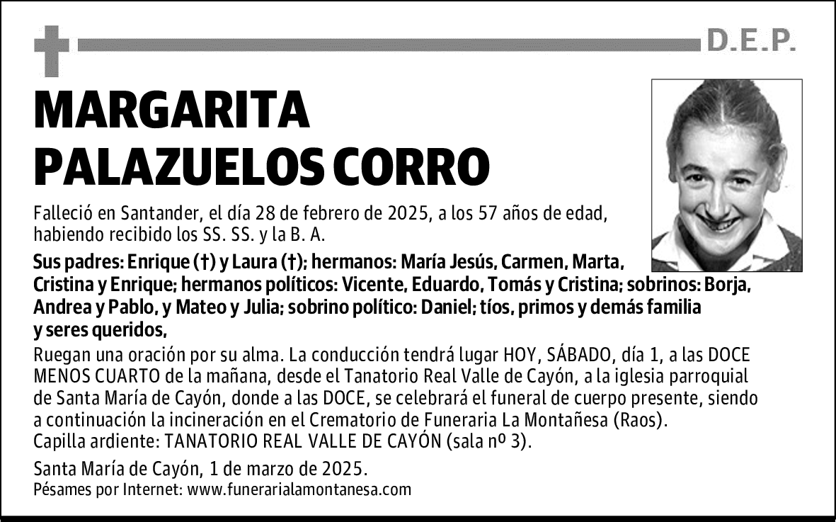 MARGARITA PALAZUELOS CORRO