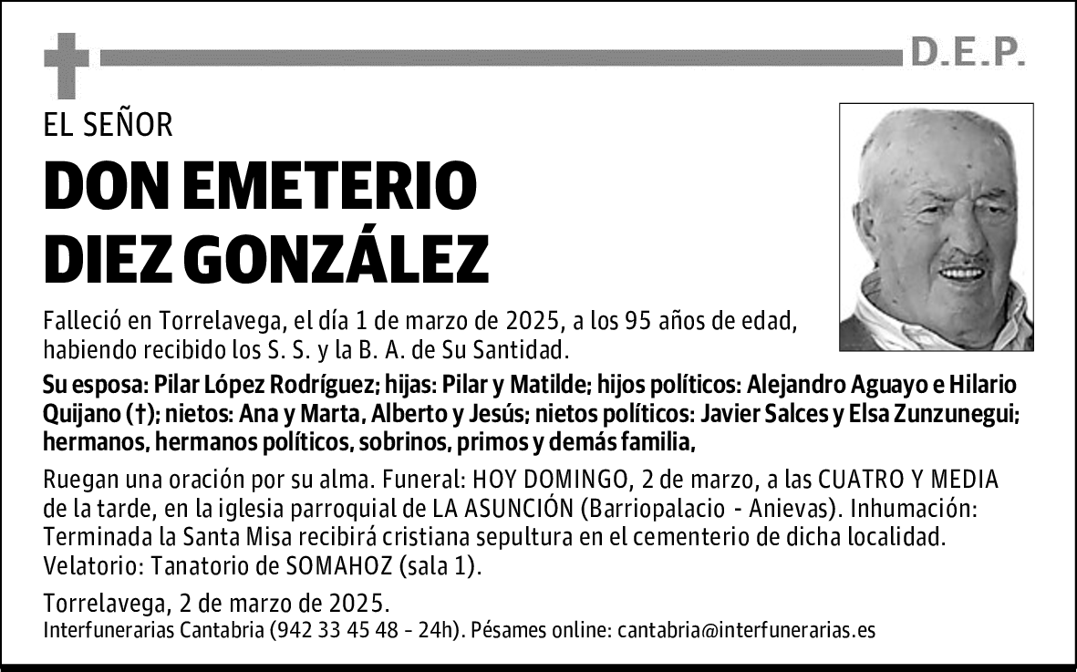 DON EMETERIO DIEZ GONZÁLEZ