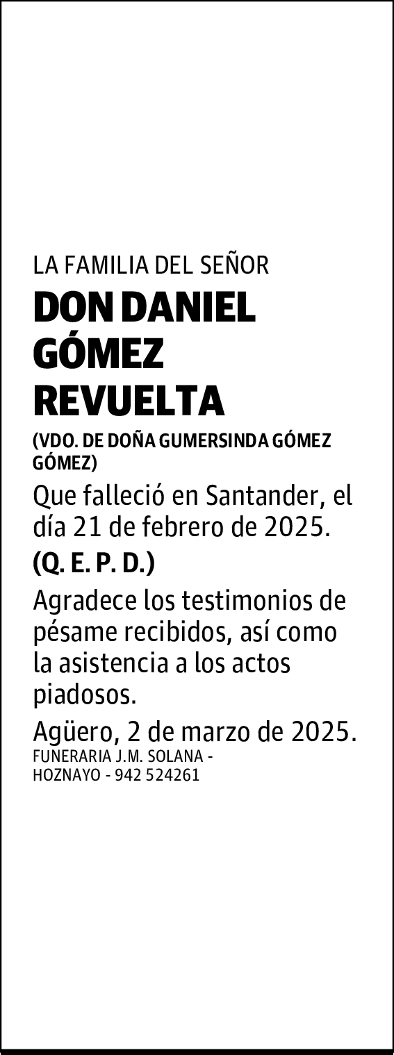 DON DANIEL GÓMEZ REVUELTA