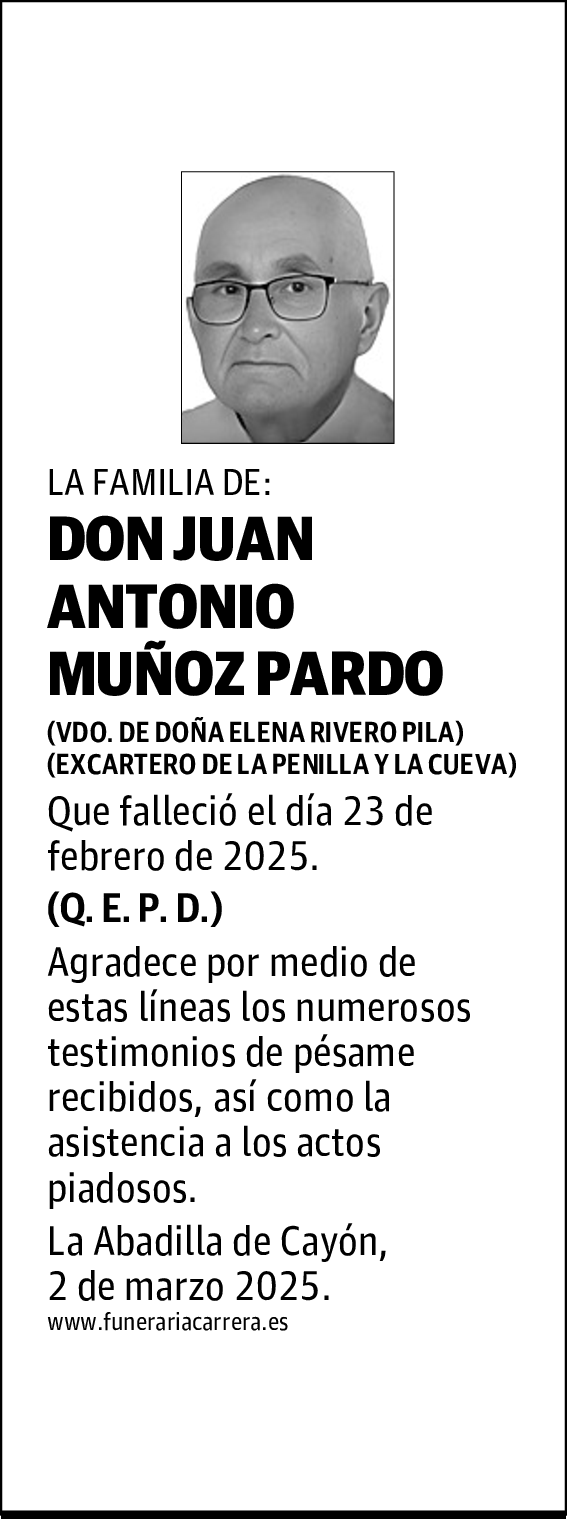 DON JUAN ANTONIO MUÑOZ PARDO