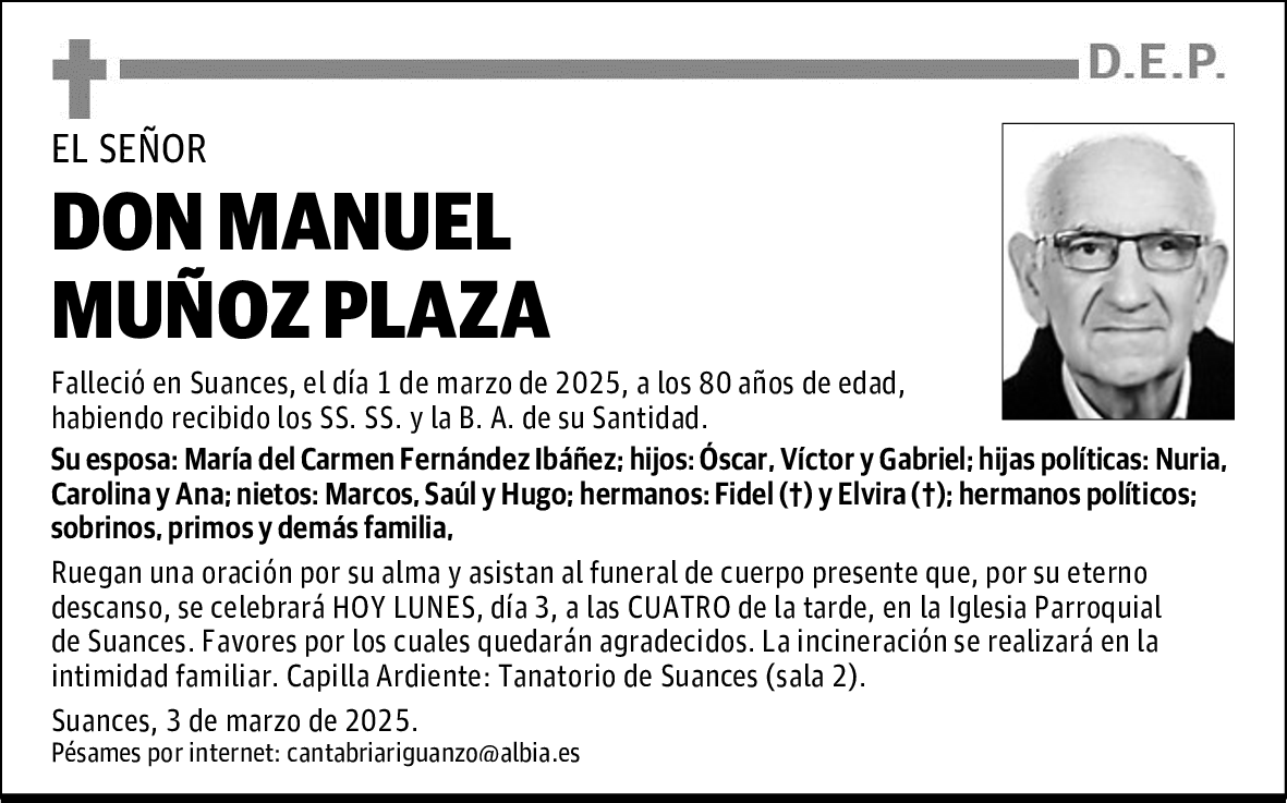 DON MANUEL MUÑOZ PLAZA