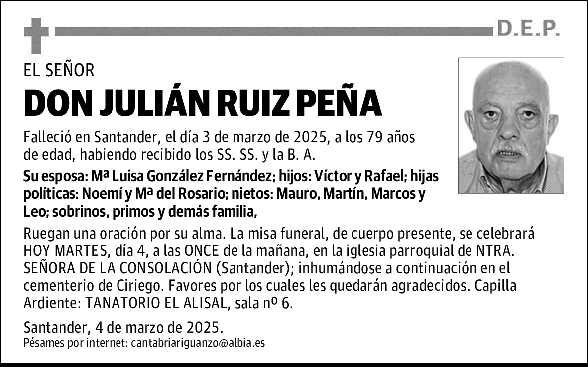 DON JULIÁN RUIZ PEÑA