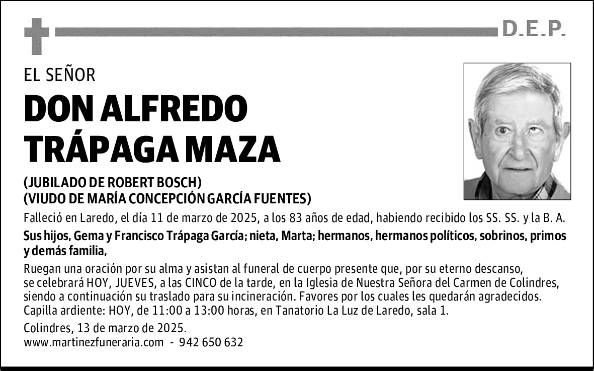 DON ALFREDO TRÁPAGA MAZA