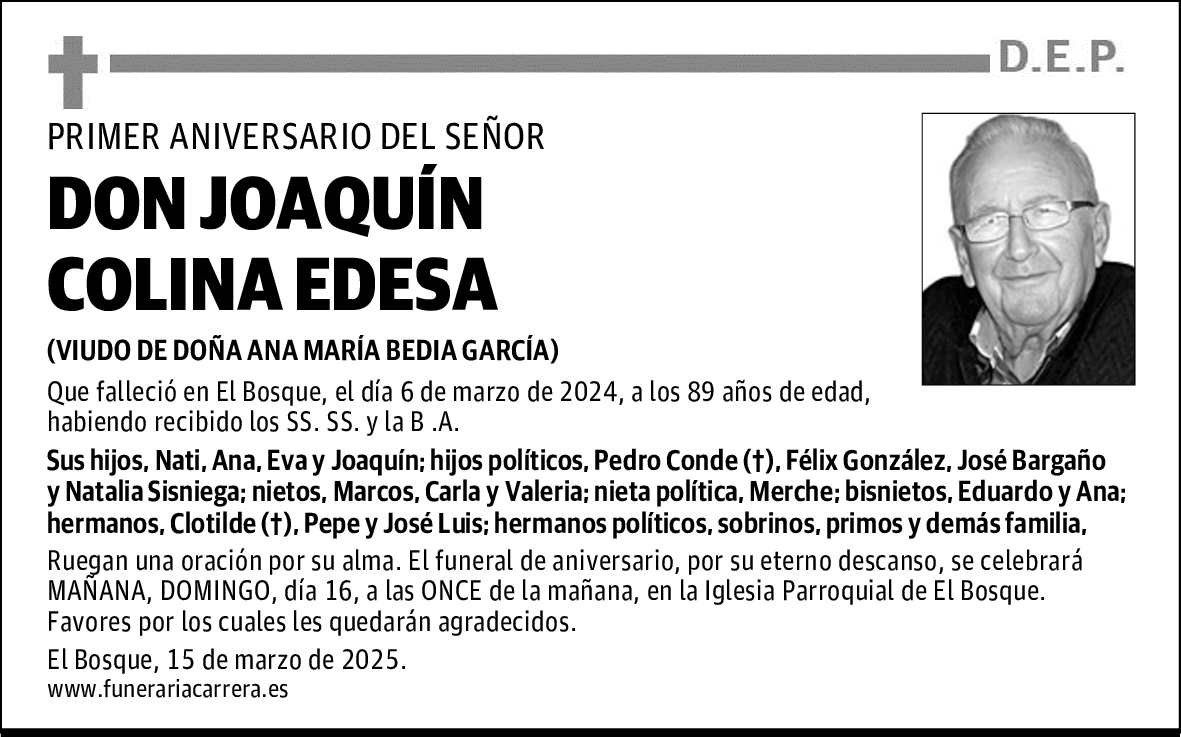 DON JOAQUÍN COLINA EDESA