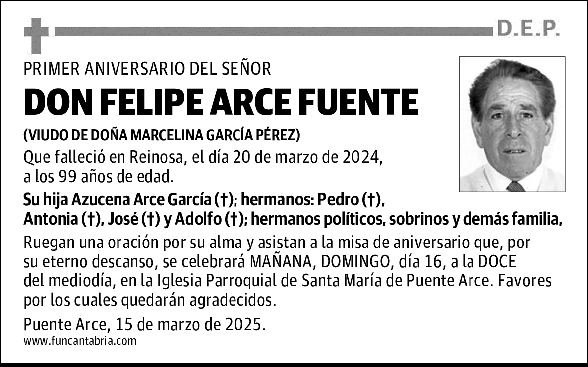 DON FELIPE ARCE FUENTE