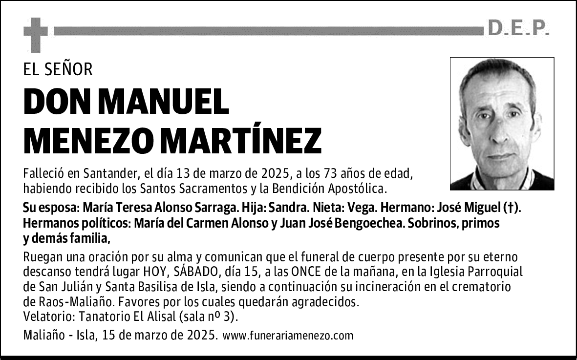 DON MANUEL MENEZO MARTÍNEZ