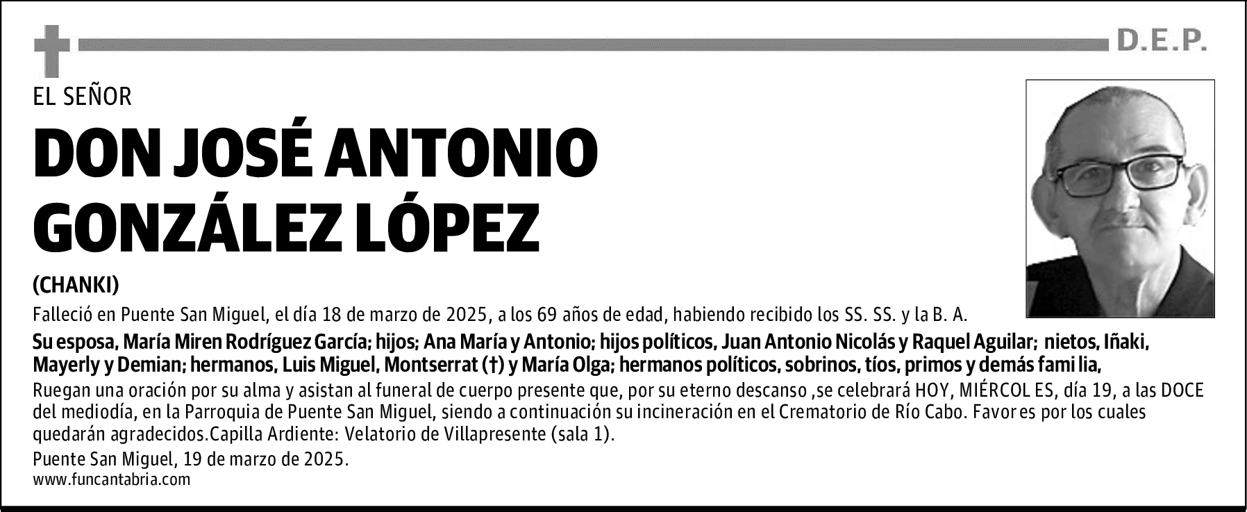 DON JOSÉ ANTONIO GONZÁLEZ LÓPEZ