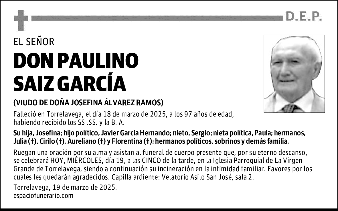 DON PAULINO SAIZ GARCÍA