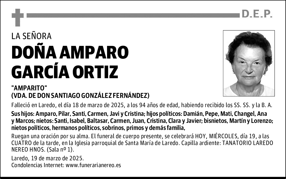 DOÑA AMPARO GARCÍA ORTIZ