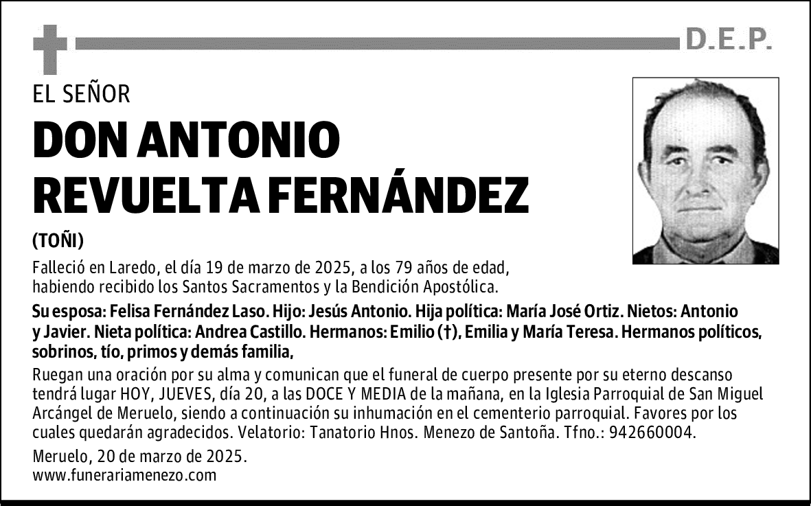 DON ANTONIO REVUELTA FERNÁNDEZ