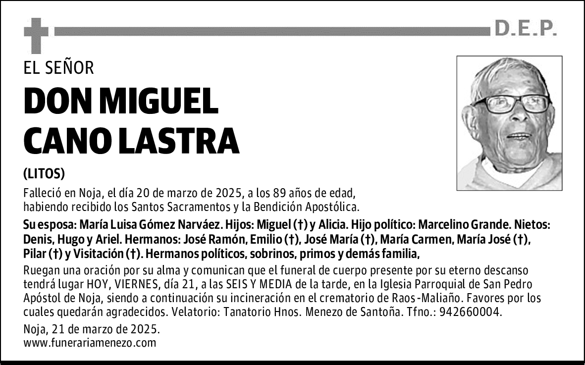 DON MIGUEL CANO LASTRA
