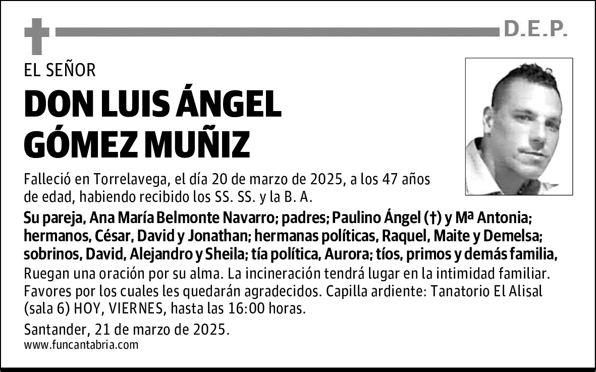 DON LUIS ÁNGEL GÓMEZ MUÑIZ
