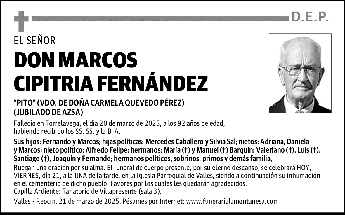 DON MARCOS CIPITRIA FERNÁNDEZ