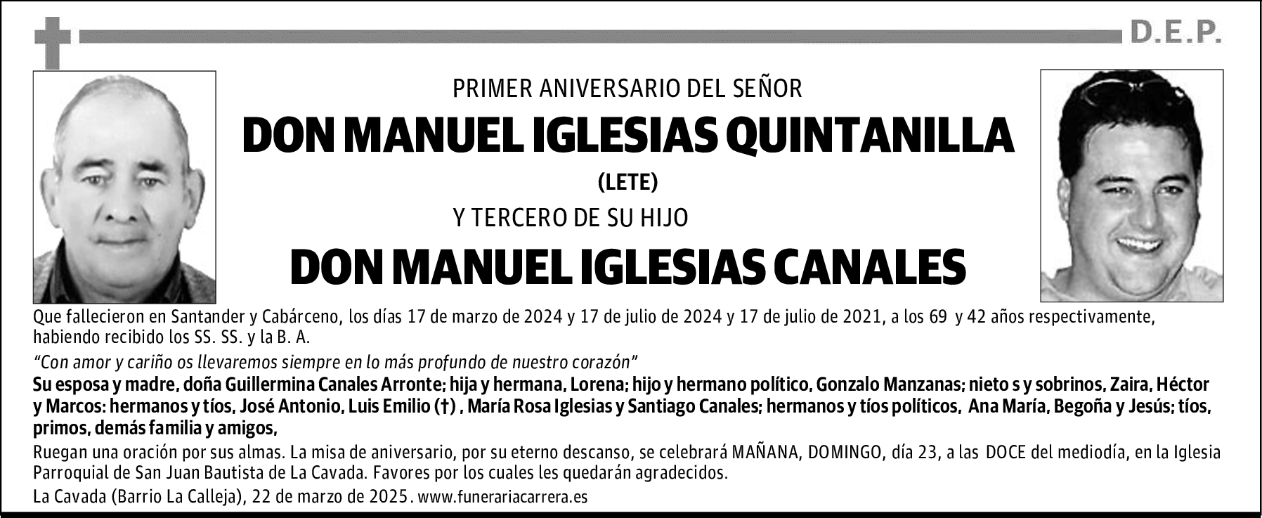 DON MANUEL IGLESIAS QUINTANILLA