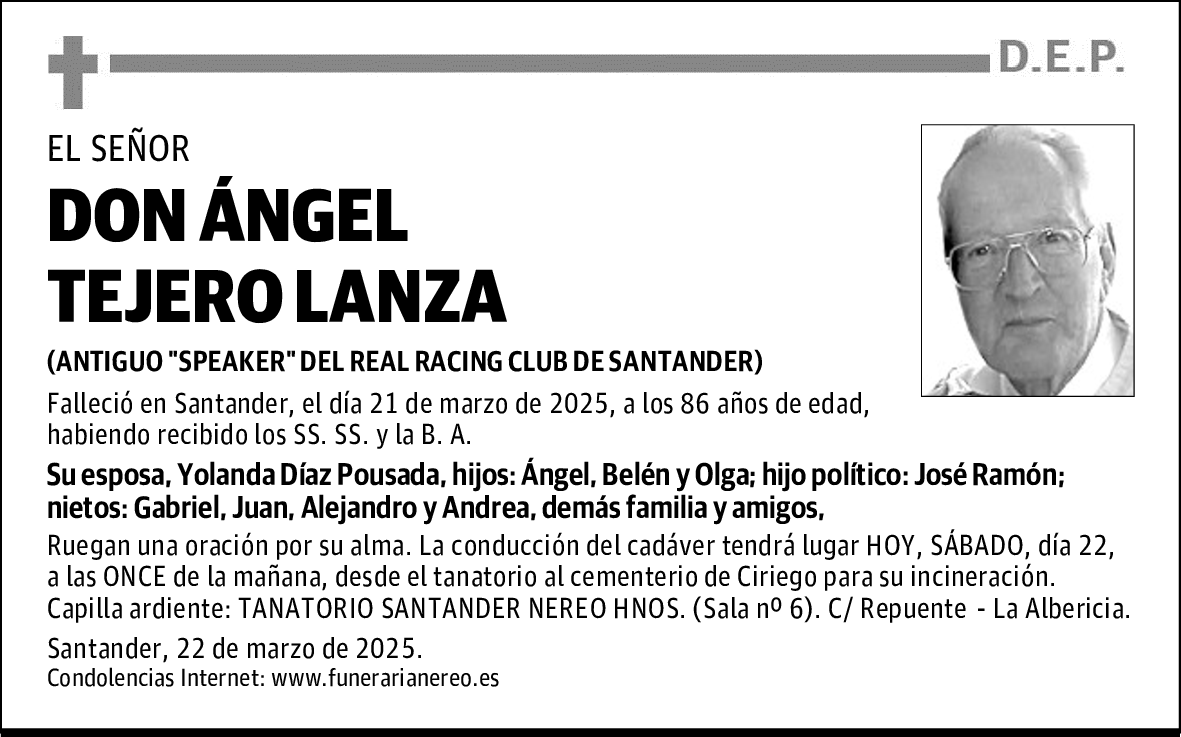 DON ÁNGEL TEJERO LANZA
