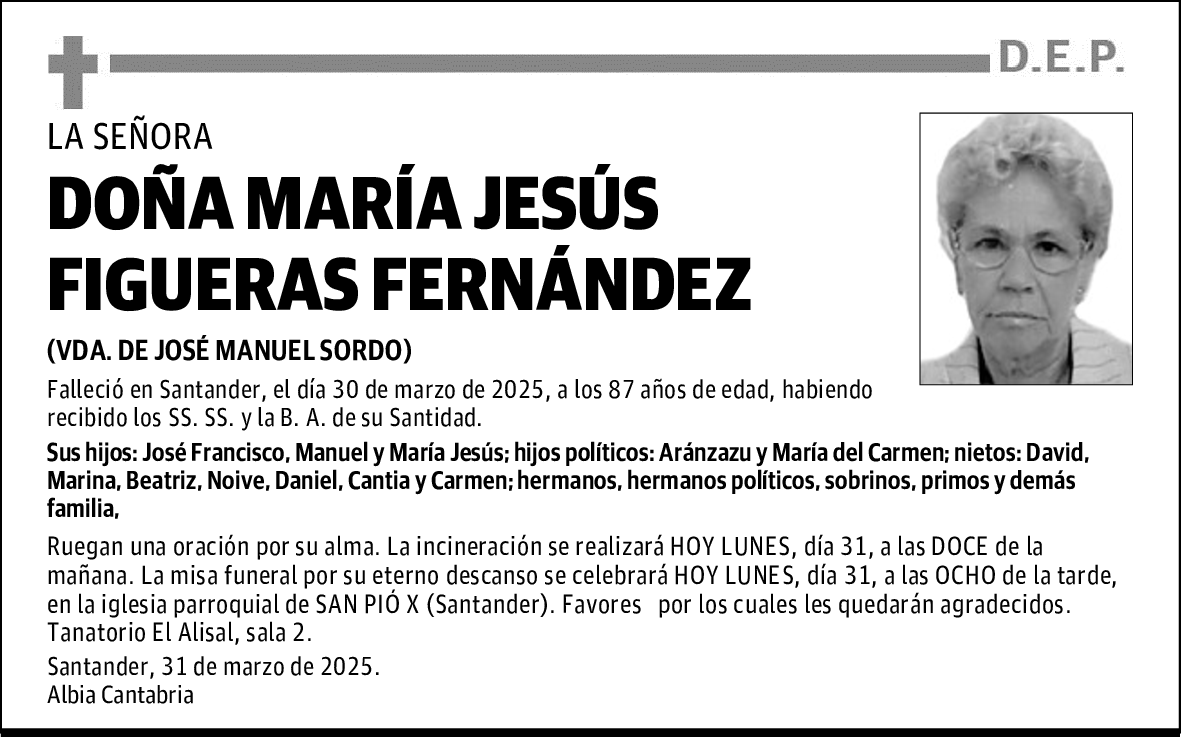 DOÑA MARÍA JESÚS FIGUERAS FERNÁNDEZ