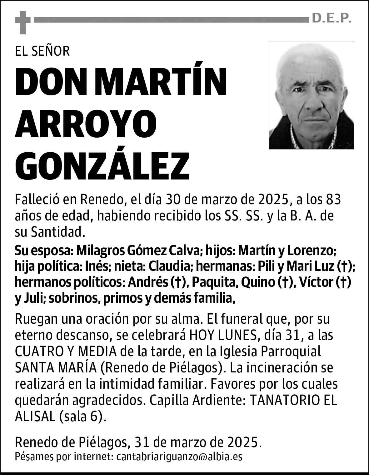 DON MARTÍN ARROYO GONZÁLEZ