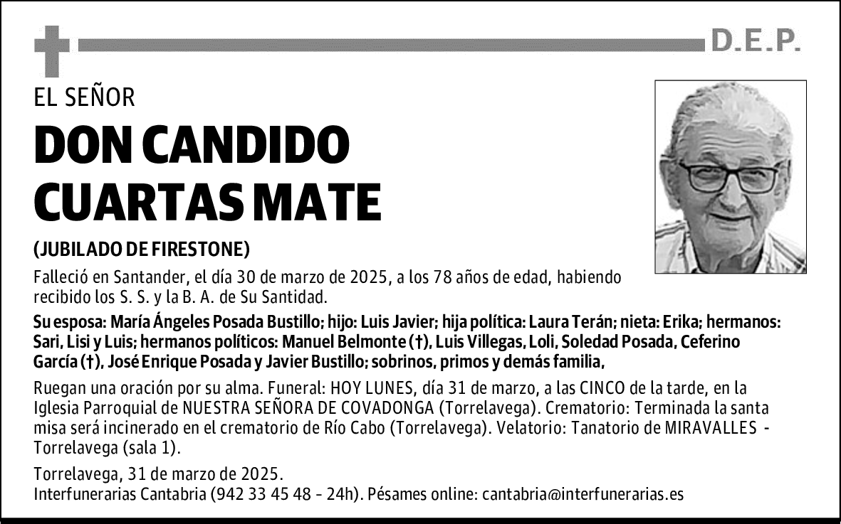 DON CANDIDO CUARTAS MATE