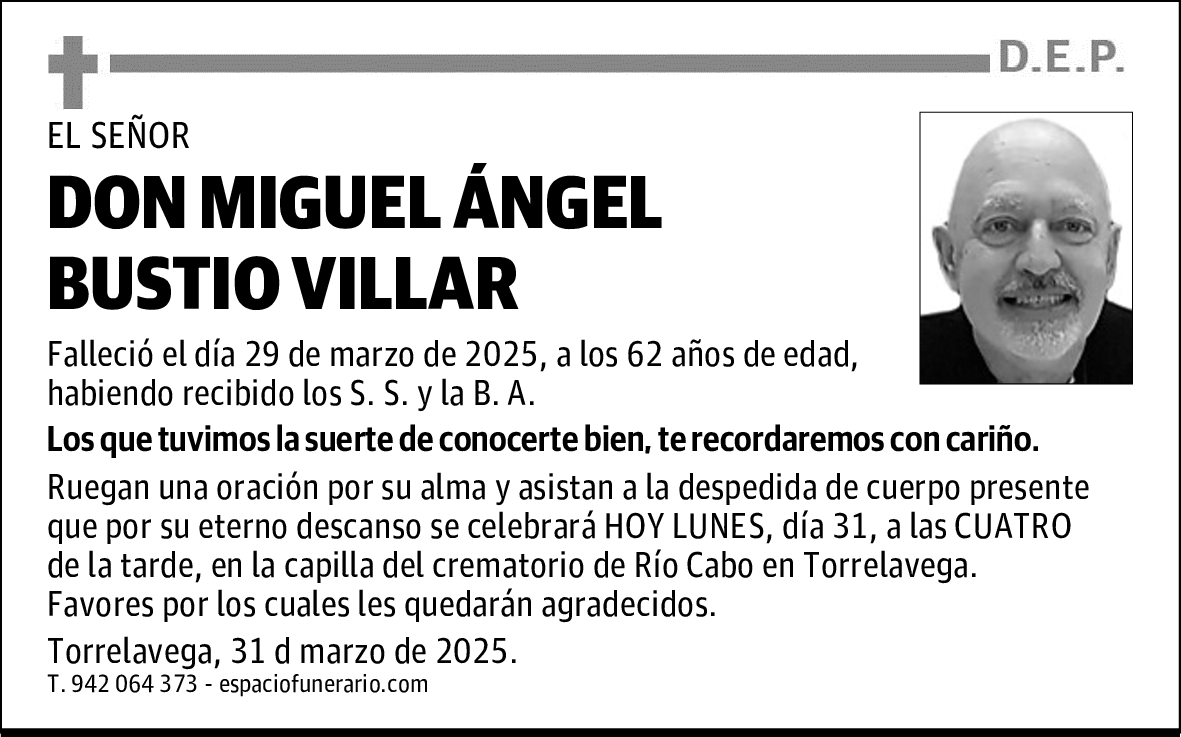 DON MIGUEL ÁNGEL BUSTIO VILLAR