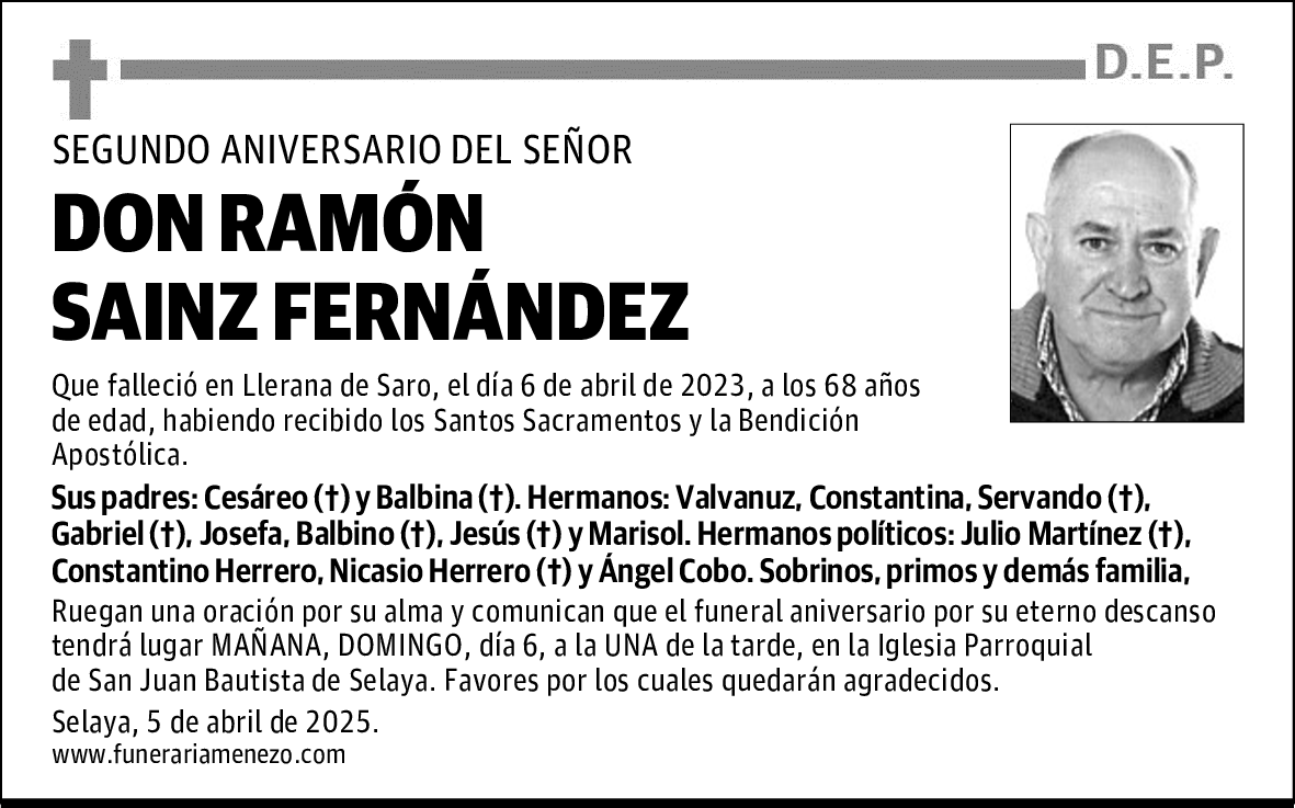 DON RAMÓN SAINZ FERNÁNDEZ