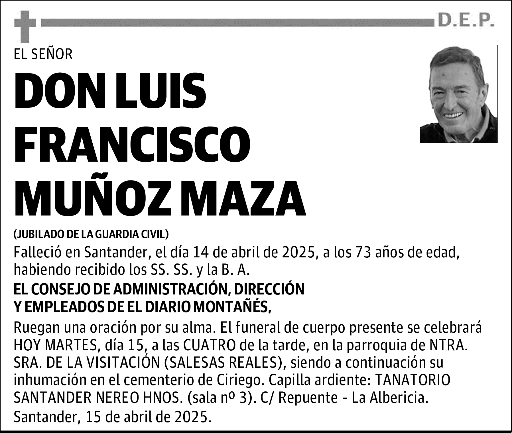 DON LUIS FRANCISCO MUÑOZ MAZA