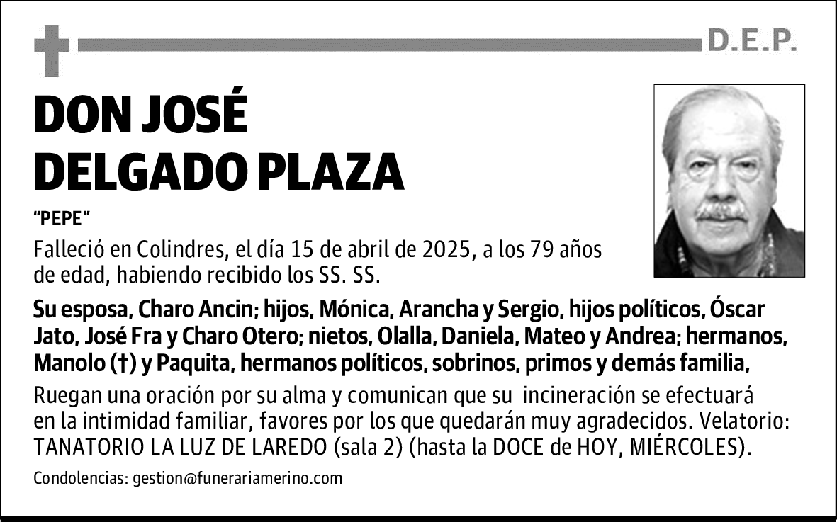 DON JOSÉ DELGADO PLAZA
