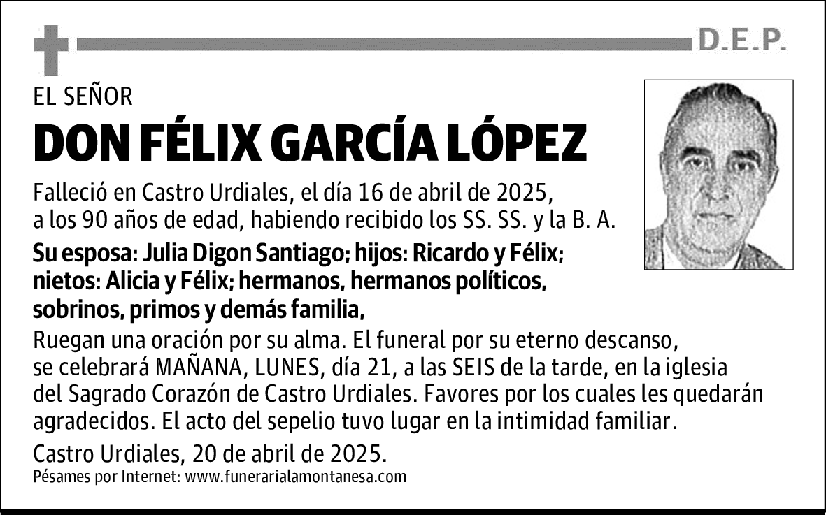 DON FÉLIX GARCÍA LÓPEZ