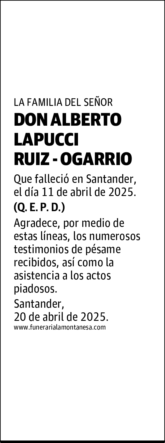 DON ALBERTO LAPUCCI RUIZ - OGARRIO