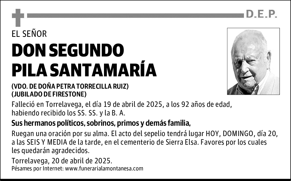 DON SEGUNDO PILA SANTAMARÍA
