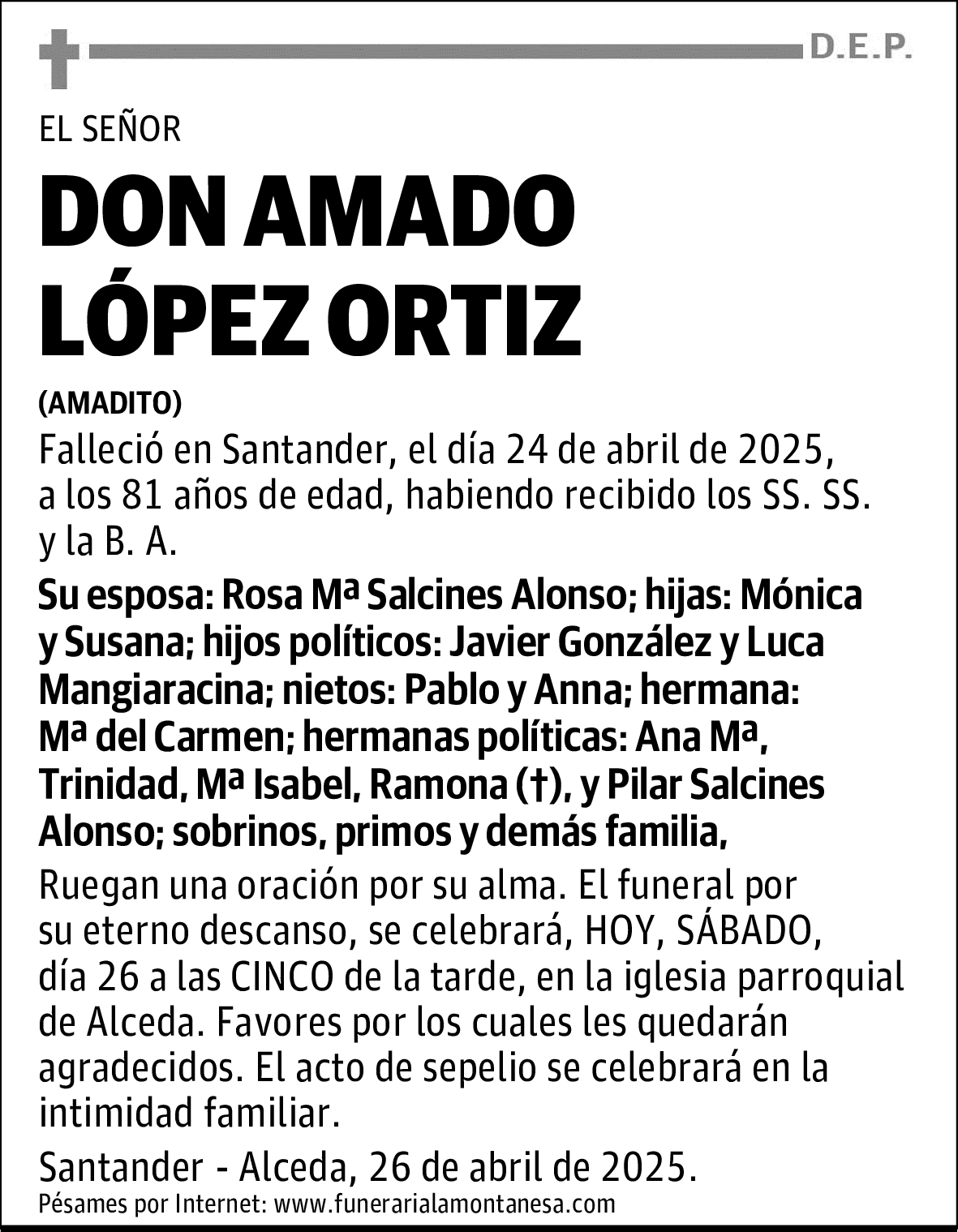 DON AMADO LÓPEZ ORTIZ