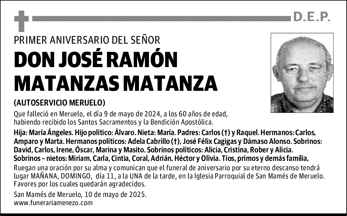 DON JOSÉ RAMÓN MATANZAS MATANZA