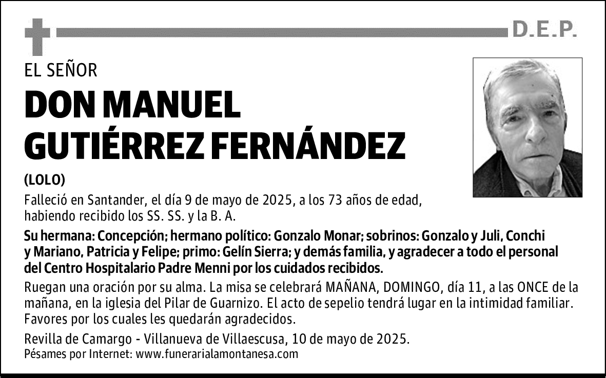 DON MANUEL GUTIÉRREZ FERNÁNDEZ