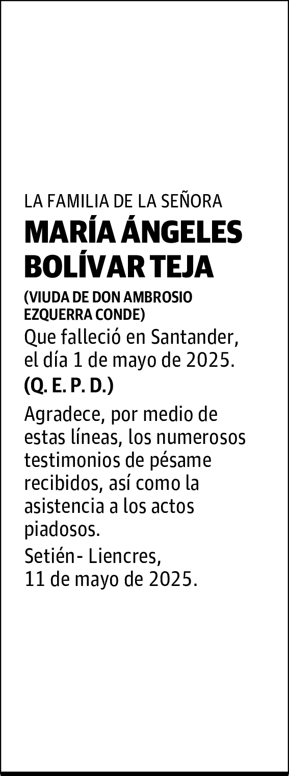 MARÍA ÁNGELES BOLÍVAR TEJA