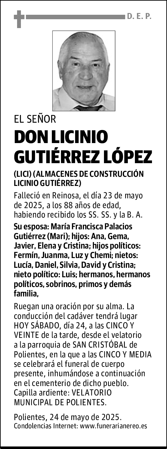 DON LICINIO GUTIÉRREZ LÓPEZ