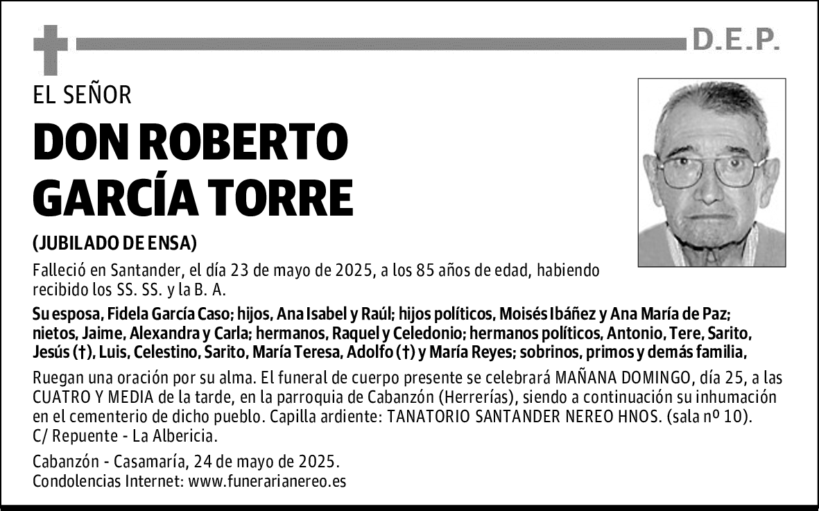 DON ROBERTO GARCÍA TORRE