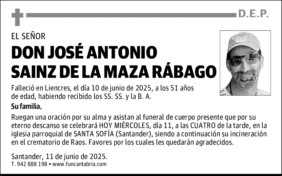 DON JOSÉ ANTONIO SAINZ DE LA MAZA RÁBAGO