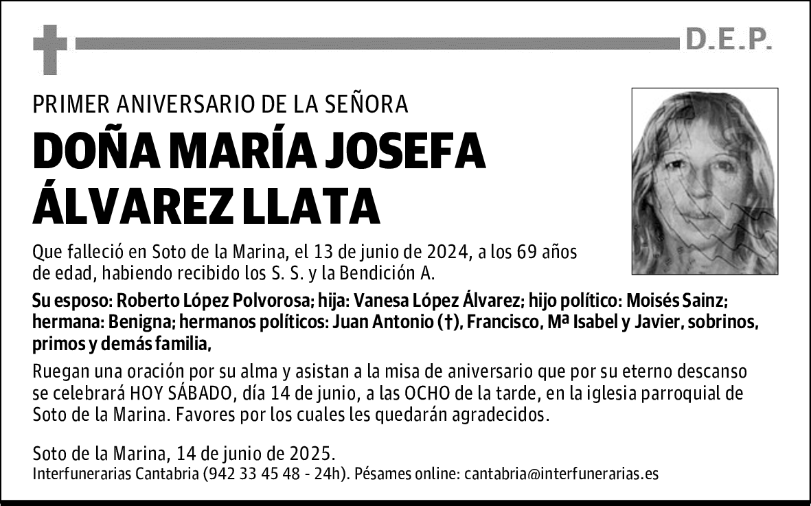 DOÑA MARÍA JOSEFA ÁLVAREZ LLATA