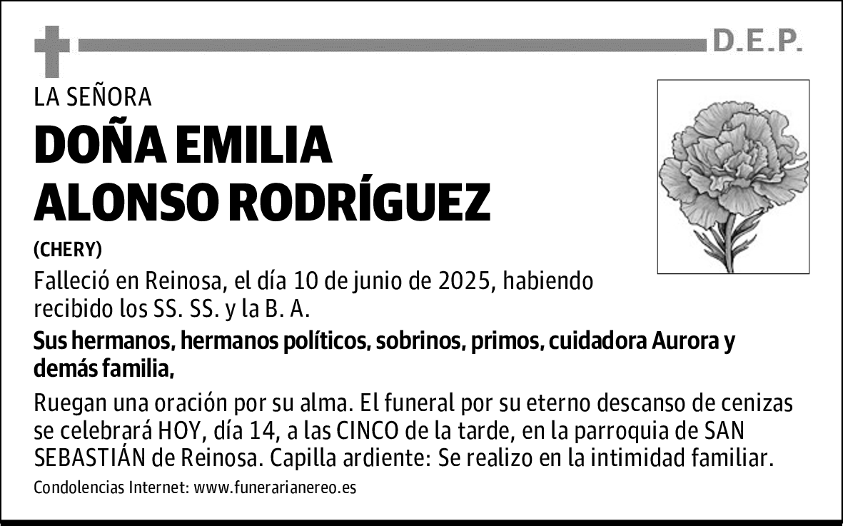 DOÑA EMILIA ALONSO RODRÍGUEZ