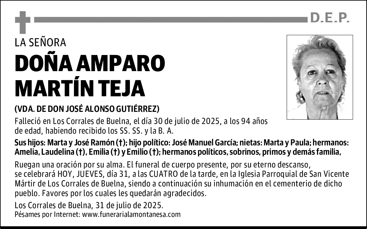 DOÑA AMPARO MARTÍN TEJA