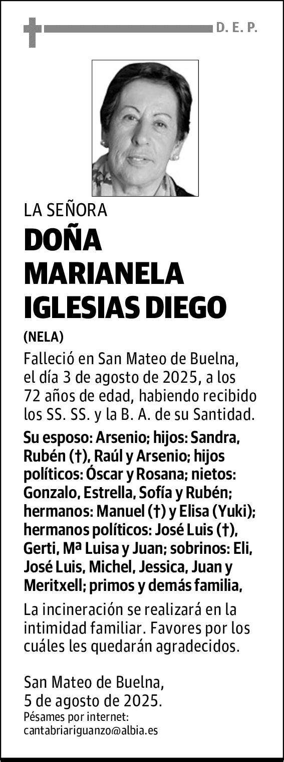 DOÑA MARIANELA IGLESIAS DIEGO