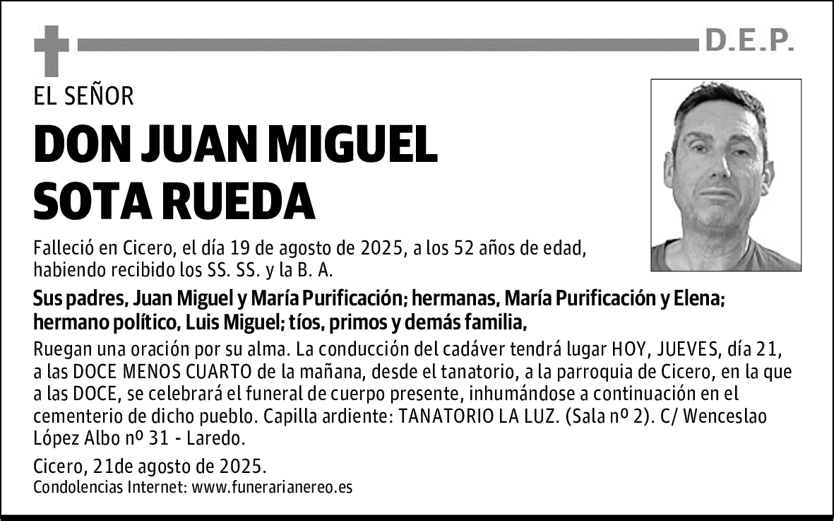 DON JUAN MIGUEL SOTA RUEDA