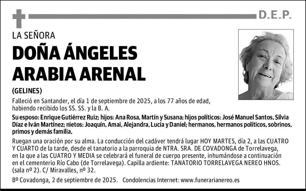 DOÑA ÁNGELES ARABIA ARENAL